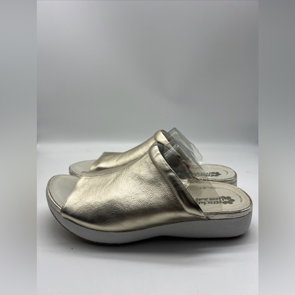 Rocky 4 Eur Sole RKH072 Recycled My Time Silve‎ Slide Open Toe Sandal Size 10